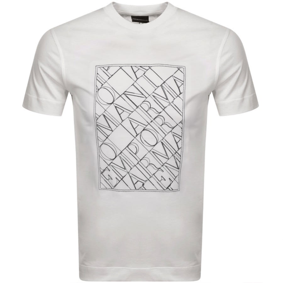 Alternative Image for ProductEmporio Armani Crew Neck Logo T Shirt White1